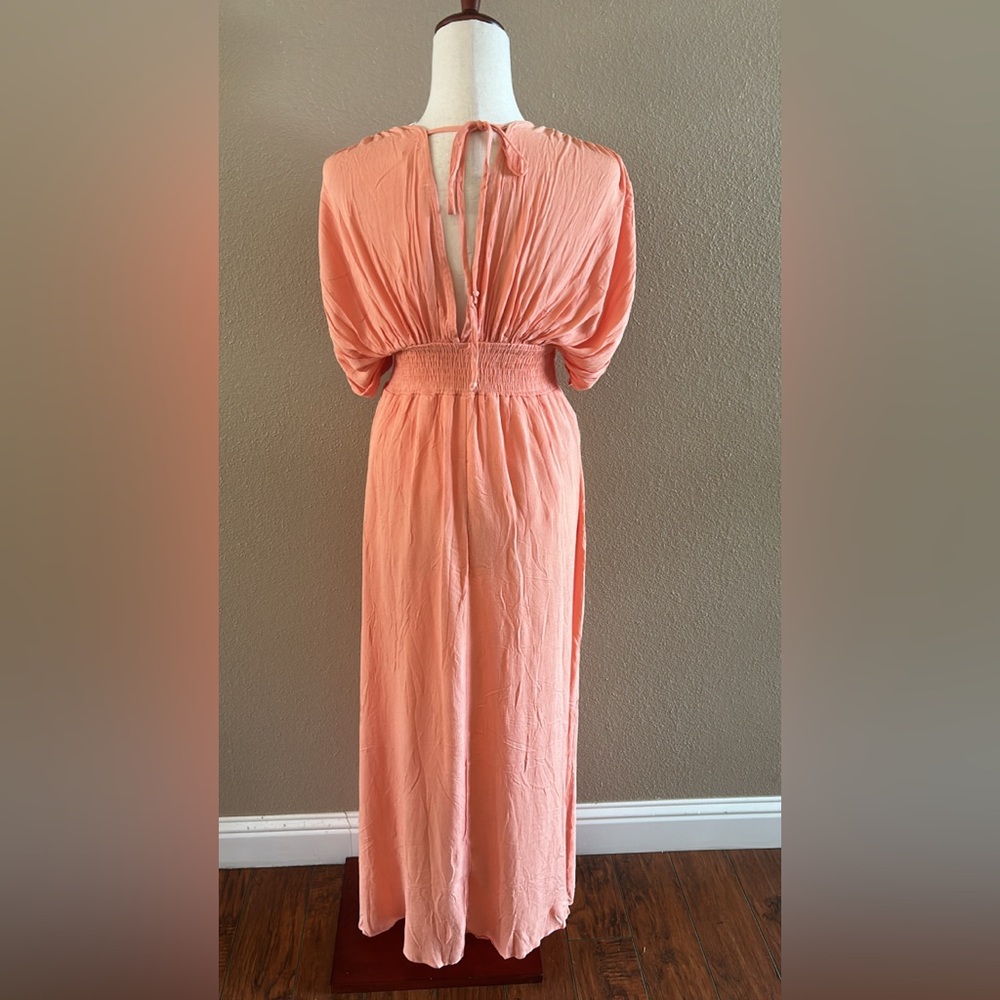 Elegant Peach Maxi Dress - Picture 9 of 10